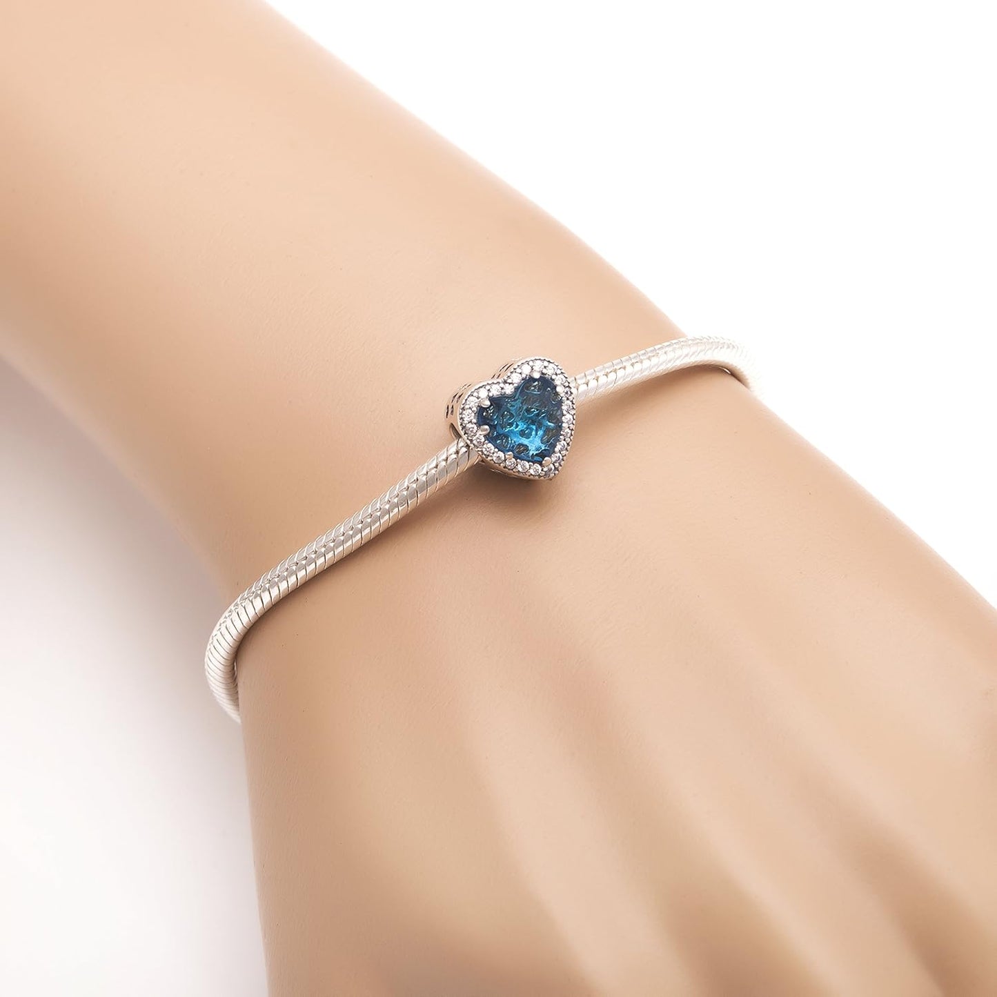 Radiant Heart Charm with Red and Clear CZ 925 Sterling Silver Love Charm for Pandora Bracelet Gifts for Mother Valentine'S Day